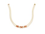 Coral, Mother-of-Pearl, Cultured Pearl and Diamond Necklace | 梵克雅寶 | 珊瑚、貝母 配 養殖珍珠 及 鑽石 項鏈