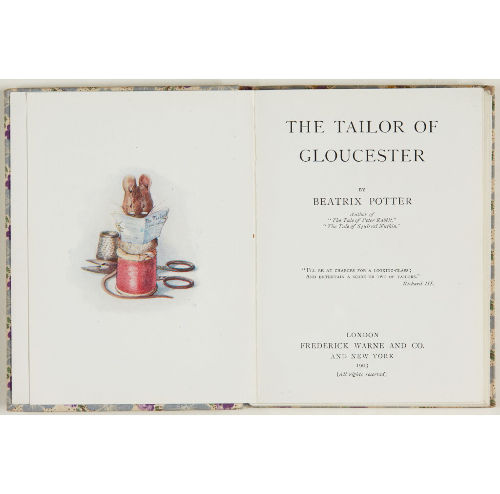View full screen - View 1 of Lot 242. Potter, The Tailor of Gloucester, 1903.
