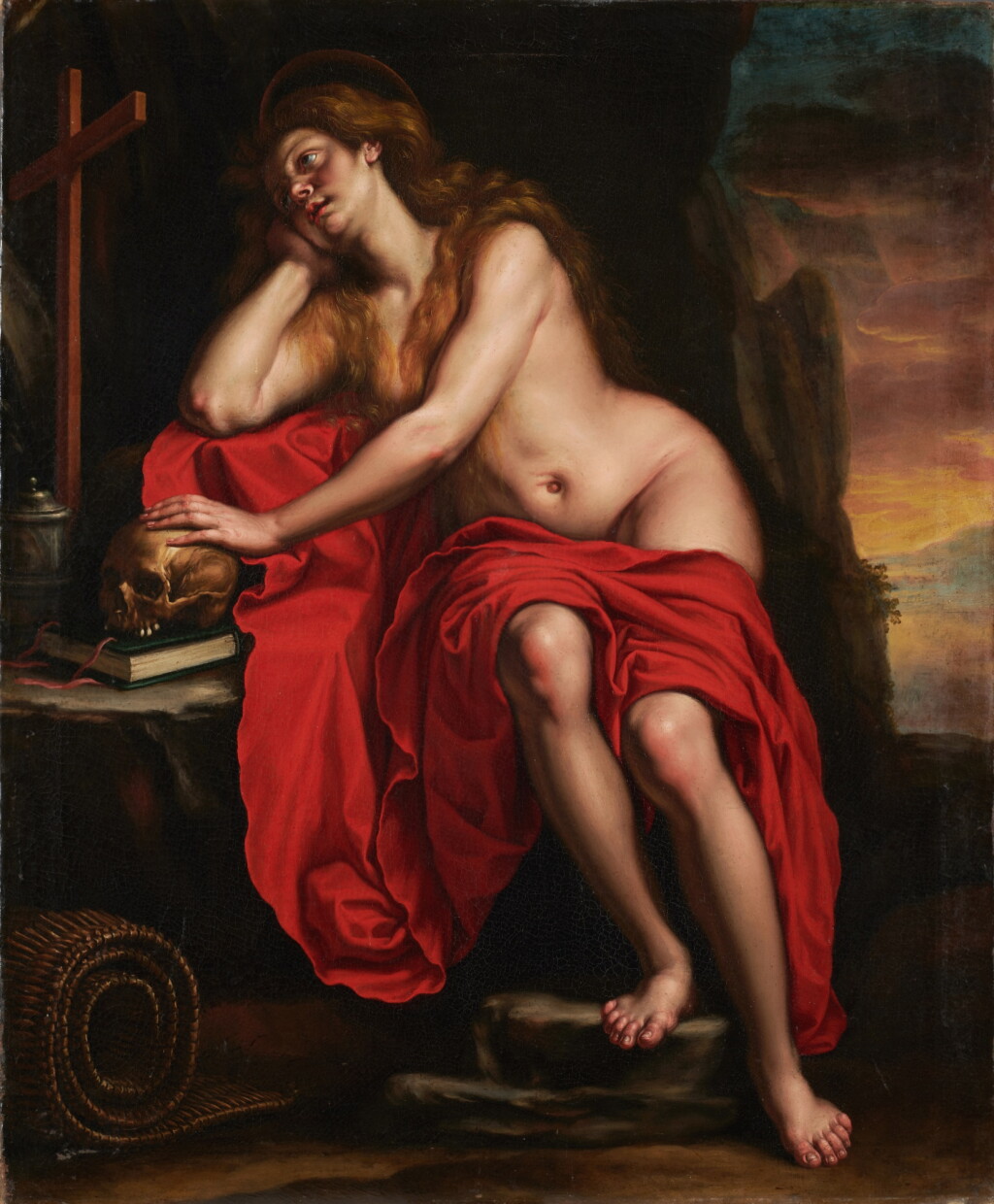 View full screen - View 1 of Lot 145. The Penitent Magdalene.