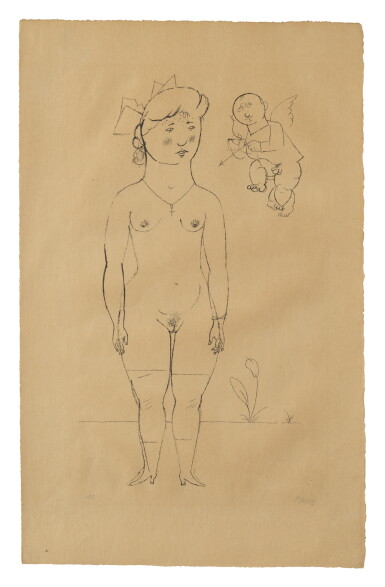 View full screen - View 1 of Lot 38. GEORGE GROSZ | NACHBARS LENCHEN ODER FRÜHLINGS ERWACHEN (DÜCKERS E 51).