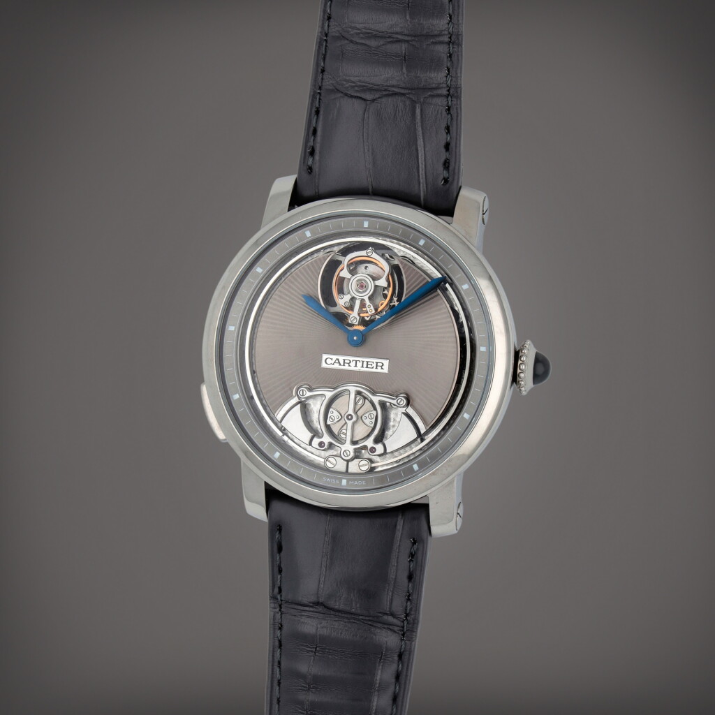 View full screen - View 1 of Lot 24. Rotonde de Cartier Minute Repeating Flying Tourbillon, Reference WHRO0016 | A limited edition titanium minute repeating tourbillon wristwatch | Circa 2017.