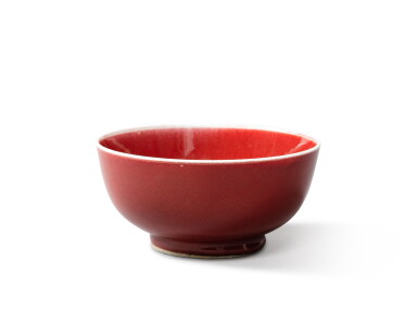View full screen - View 1 of Lot 167. A red-glazed bowl Qing dynasty, 18th century | 清十八世紀 紅釉盌.