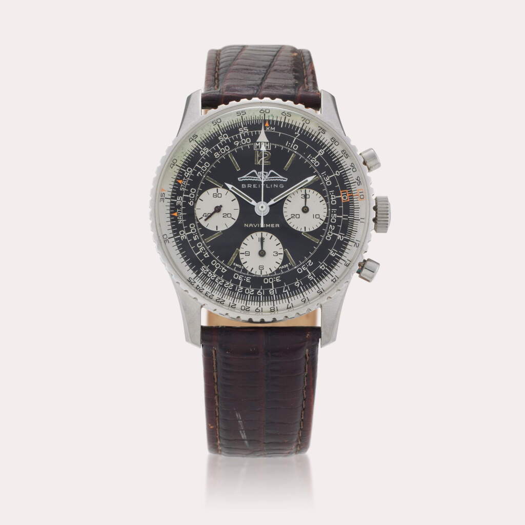 View full screen - View 1 of Lot 57. Reference 806 Navitimer | A stainless steel chronograph wristwatch with slide rule bezel, Circa 1960.