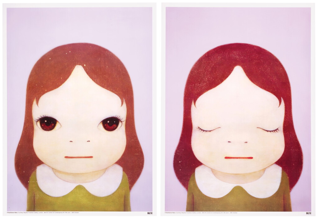 View full screen - View 1 of Lot 12. YOSHITOMO NARA | COSMIC GIRLS: EYES OPEN/EYES CLOSED .