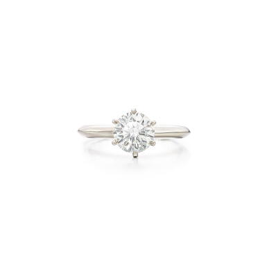 View full screen - View 1 of Lot 1955. Diamond Ring | 蒂芙尼 | 1.12克拉 圓形 D色 鑽石 戒指.