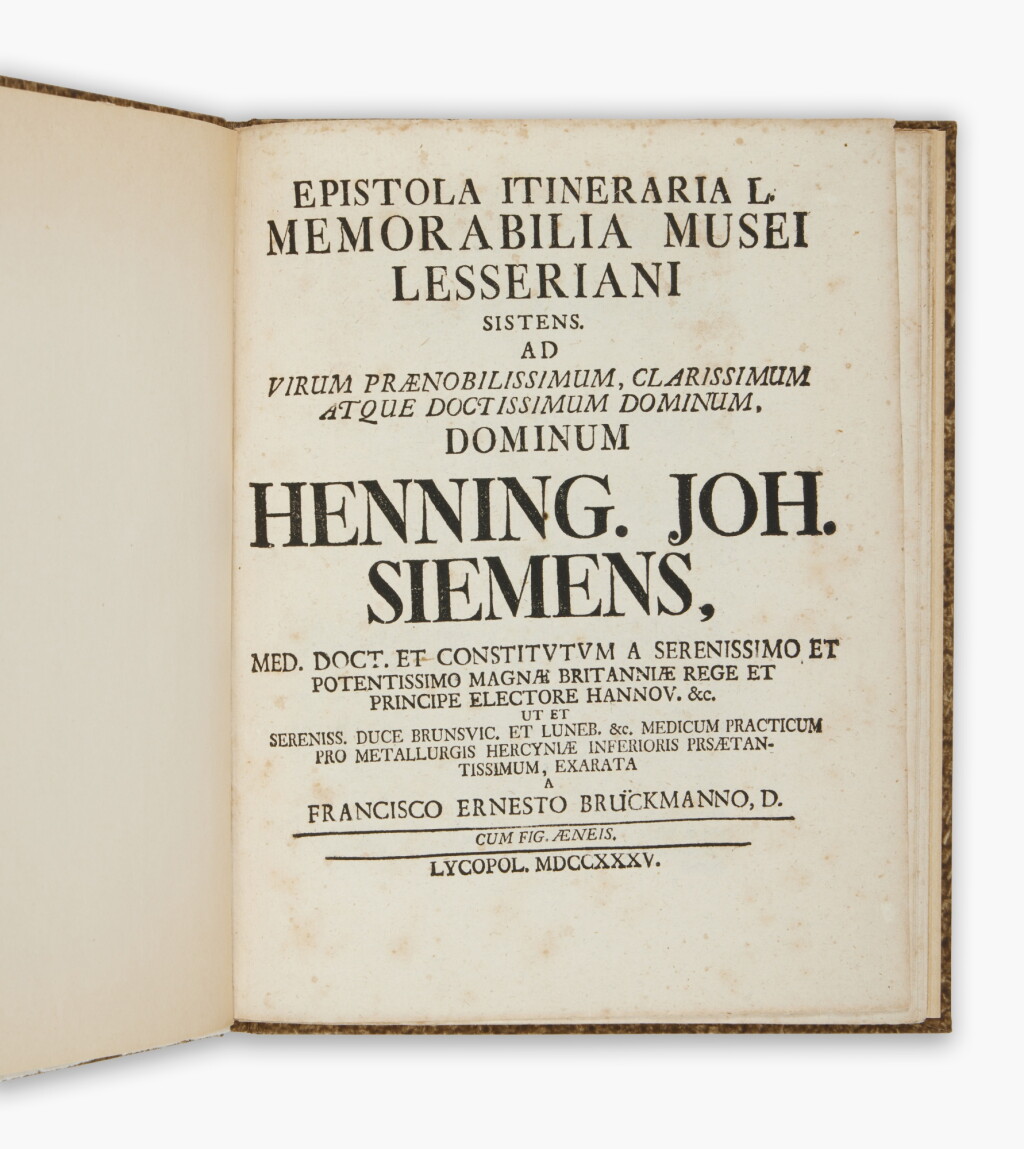 View full screen - View 1 of Lot 62. Brückmann, Franz Ernst | Epistola itineraria .
