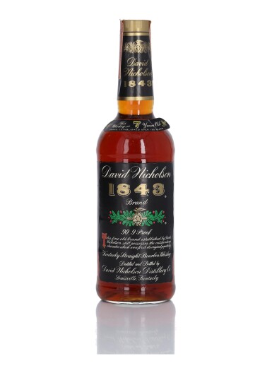 View full screen - View 1 of Lot 227. David Nicholson 1843 7 Year Old 90.9 Proof NV (1 Bottle 75cl).