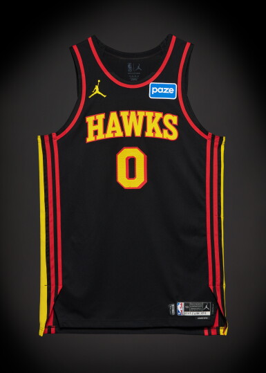 View full screen - View 1 of Lot 49. Jonathan Kuminga Atlanta Hawks 2026 NBA Playoffs Eastern Conference Round 1 Game Worn Statement Edition Jersey | Game 1 .