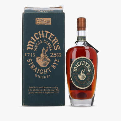 View full screen - View 1 of Lot 2470. Michter's Single Barrel Rye 25 Year Old 117.3 Proof NV (1 Bottle 75cl).
