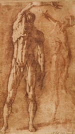 ANDREA BOSCOLI | TWO STUDIES OF A FLAYED MALE NUDE, AFTER PIETRO FRANCAVILLA