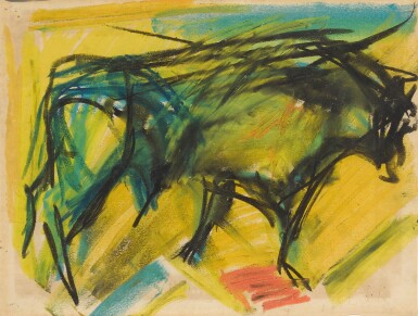View full screen - View 1 of Lot 220. ELAINE DE KOONING | UNTITLED (BULL).