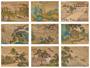 View full screen - View 1 of Lot 2592. Anonymous (Early Qing Dynasty) 佚名 | Celebration of Empress Xiaoshengxian’s Eightieth Birthday 皇太后八旬萬壽圖冊.