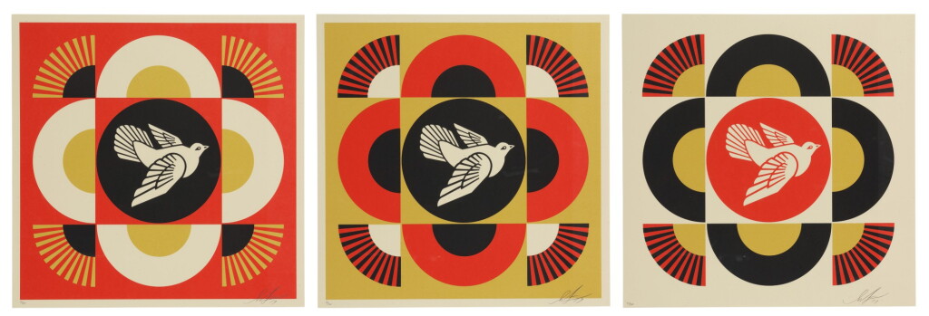 View full screen - View 1 of Lot 50. DOVE GEOMETRIC: THREE PRINTS.