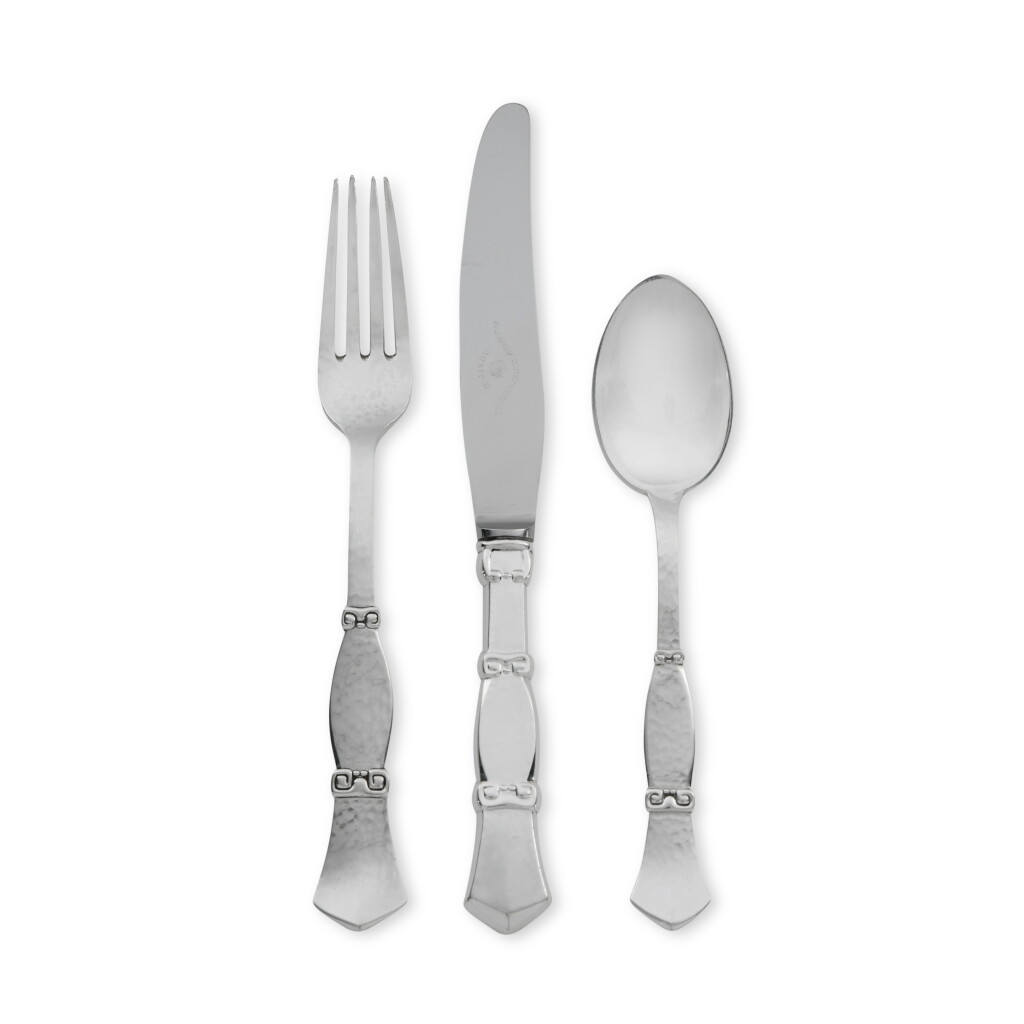 View full screen - View 1 of Lot 22. A Danish Silver Arts & Crafts Flatware Set, J.S. Moinichen, Copenhagen, Circa 1920.
