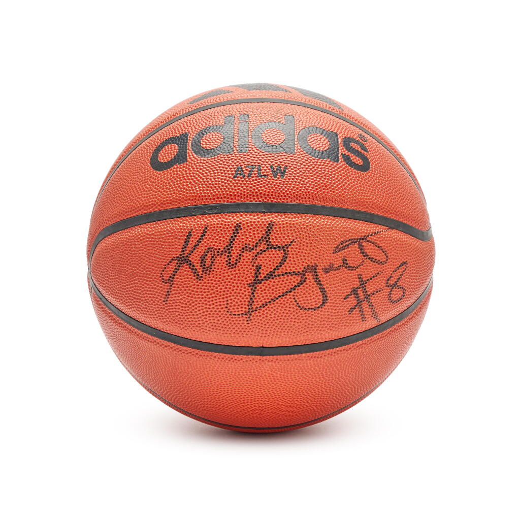 View full screen - View 1 of Lot 76. Kobe Bryant Los Angeles Lakers Signed Basketball | Rookie Era Signature .