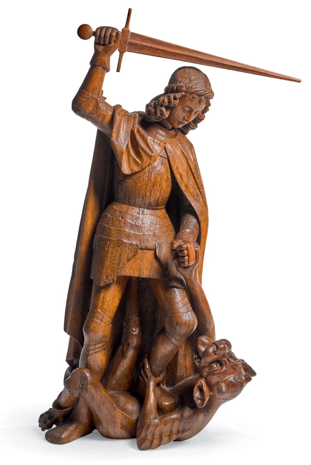 Voir en plein écran - Voir 1 du lot 24. SOUTHERN NETHERLANDISH, PROBABLY BRABANT, CIRCA 1520 AND LATER | SAINT MICHAEL SLAYING THE DRAGON.