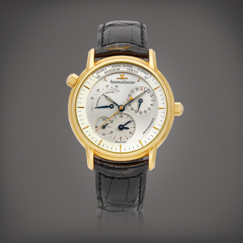 View full screen - View 1 of Lot 8788. Master Control Géographique, Reference 169.2.92 | A pink gold world time wristwatch with date, power reserve and 24 hour indication, Circa 1996 | 積家 | Master Control Géographique 型號169.2.92 | 粉紅金世界時間腕錶,備日期、動力儲備及24小時顯示,約1996年製.