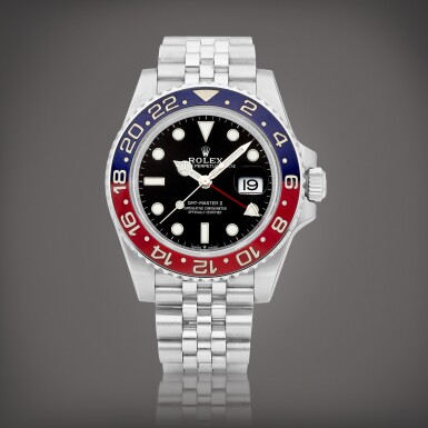 View full screen - View 1 of Lot 8710. GMT-Master II "Pepsi", Reference 126710BLRO | A stainless steel dual time zone wristwatch with date and bracelet, Circa 2018 | 勞力士 | GMT-Master II "Pepsi" 型號126710BLRO | 精鋼兩地時間鏈帶腕錶,備日期顯示,約2018年製.