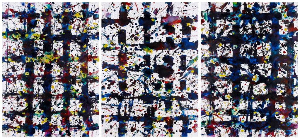 View full screen - View 1 of Lot 220. Sam Francis 山姆 · 弗朗西斯 | Untitled (Triptych) 無題 (三聯作).