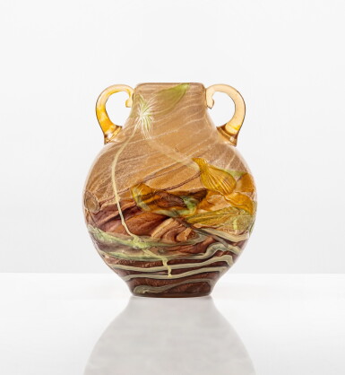 View full screen - View 1 of Lot 49. Nénuphars et Sagittaires vase, circa 1900.