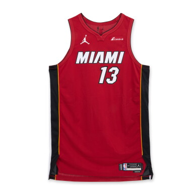 View full screen - View 1 of Lot 85. Bam Adebayo Miami Heat 2023-2024 Game Worn Statement Edition Jersey | Double-Double .