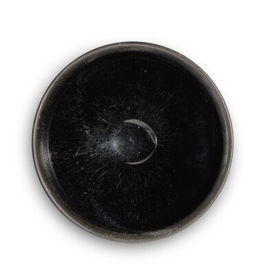 View full screen - View 1 of Lot 495. An exceptional and rare 'Jian' black-glazed 'hare's fur' bowl, Southern Song dynasty | 南宋 建窰黑釉銀兔毫盞.