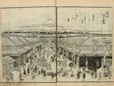 View full screen - View 1 of Lot 54. Hasegawa Settan (1778-1843) Saito Gesshin (1804-1878) | Edo meisho zue (A Collection of Pictures of Famous Places in Edo) | Edo period, 19th century.