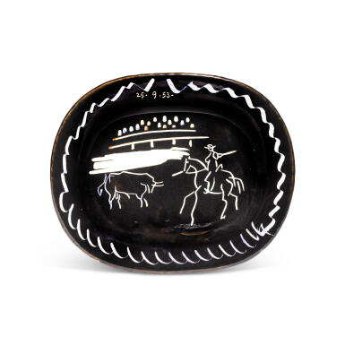 View full screen - View 1 of Lot 25. Corrida sur fond noir (A. R. 198).