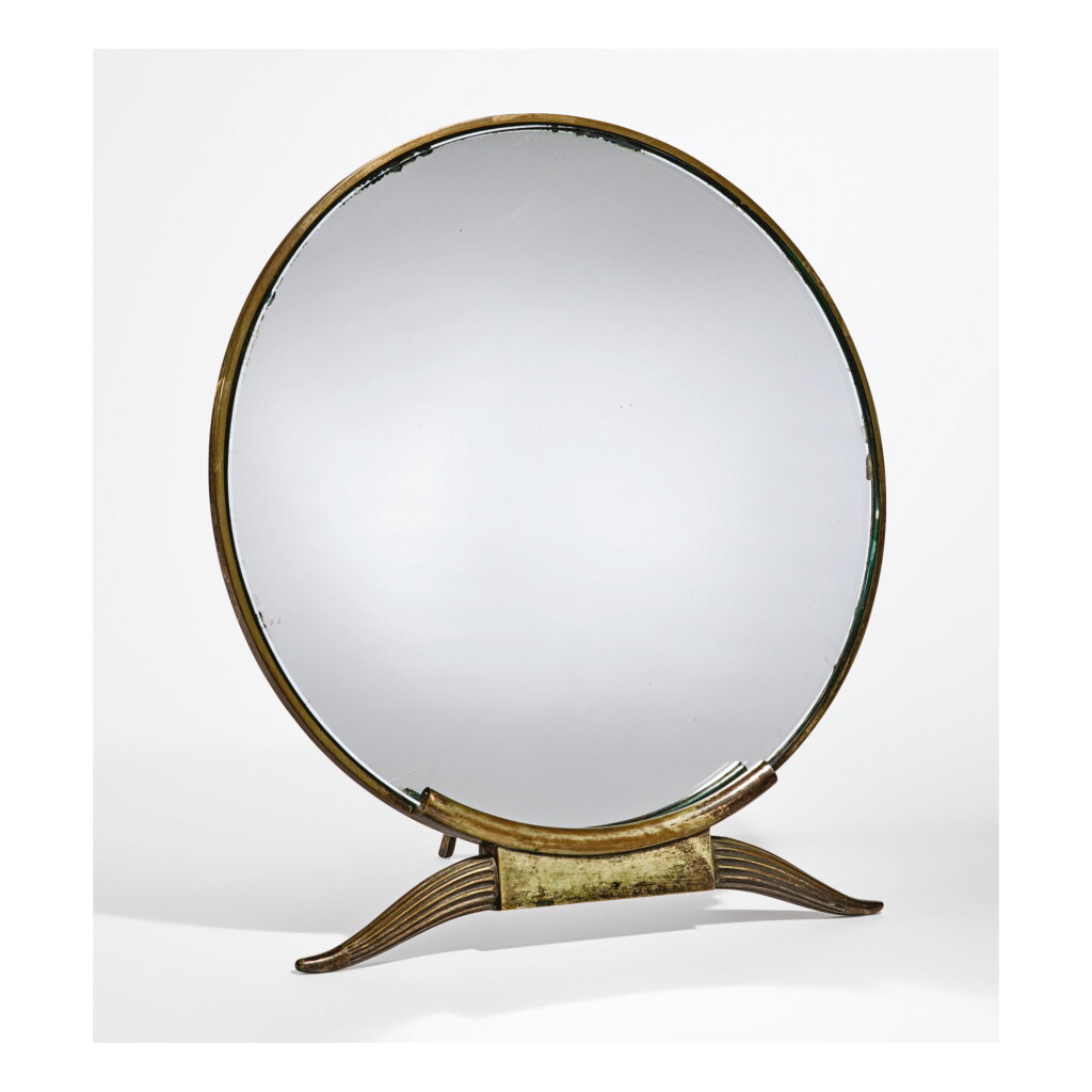 View full screen - View 1 of Lot 137. ÉMILE-JACQUES RUHLMANN | "ANTILOPE" DRESSING TABLE MIRROR, MODEL NO. 3815AR AND 3766NR.