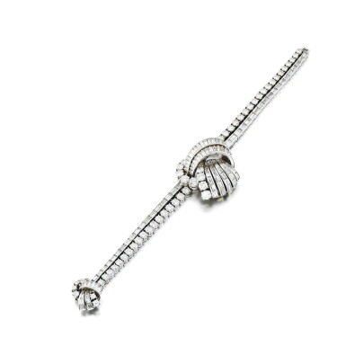 View full screen - View 1 of Lot 737. Montre bracelet de dame diamants | Lady's diamond wristwatch.