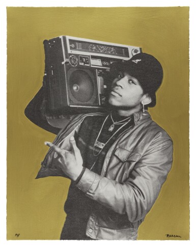 View full screen - View 1 of Lot 51. JANETTE BECKMAN | LL COOL J (GOLD BACKGROUND). SILKSCREEN. 2017..