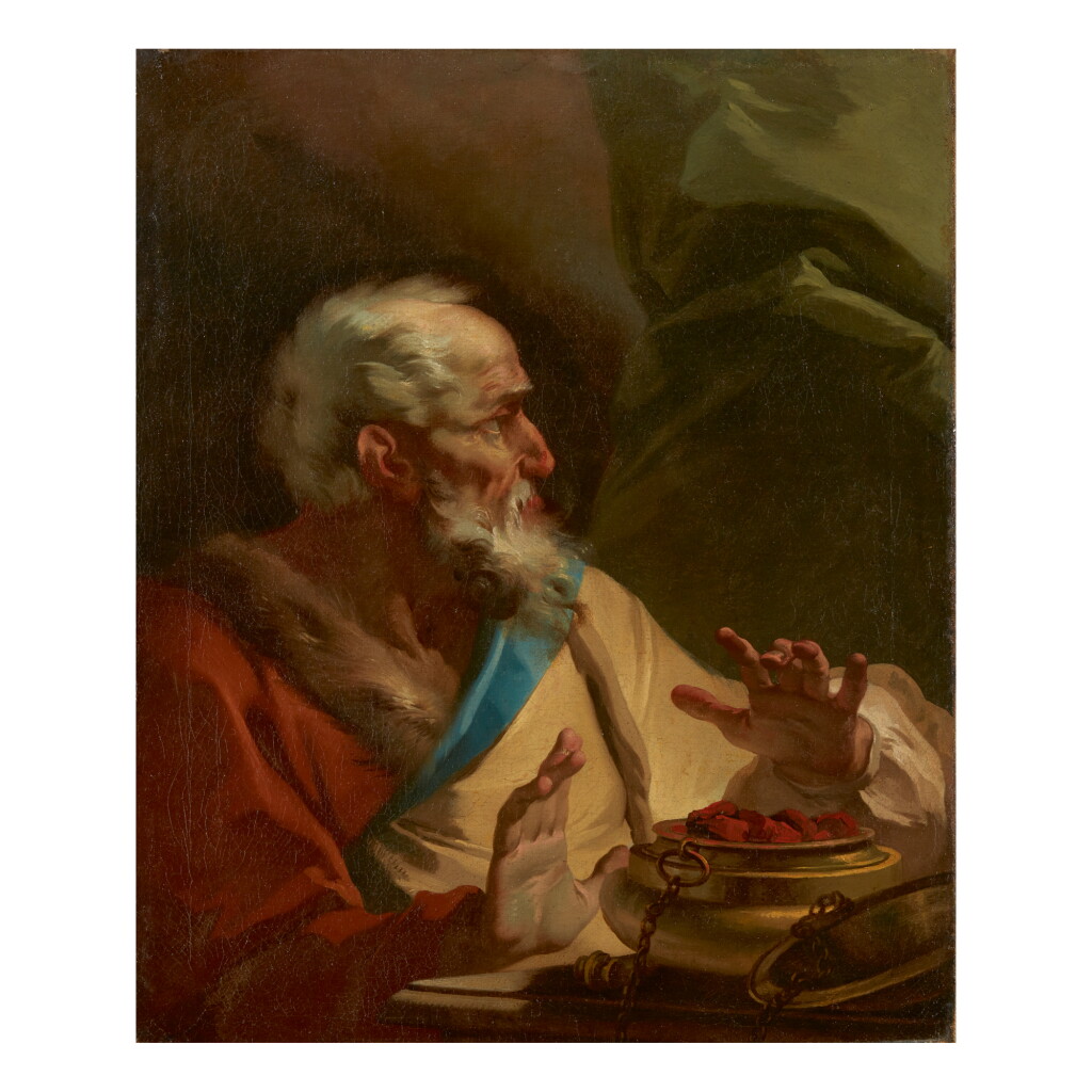View full screen - View 1 of Lot 129. VENETIAN SCHOOL, 18TH CENTURY | AN ALLEGORY OF WINTER.
