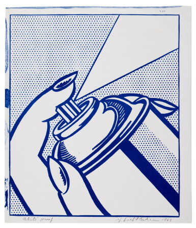View full screen - View 1 of Lot 613. Illustration (Spray Can) for "Around the U.S.A." for 1¢ Life Book.