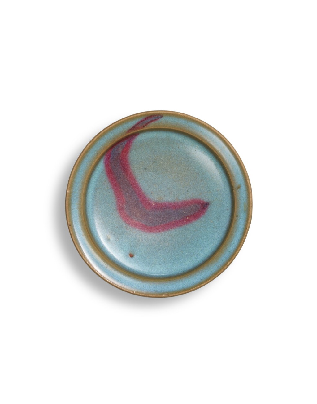 View full screen - View 1 of Lot 5028. A Junyao purple-splashed dish, Song - Jin dynasty | 宋至金 鈞窰天藍釉紫斑折沿盤.