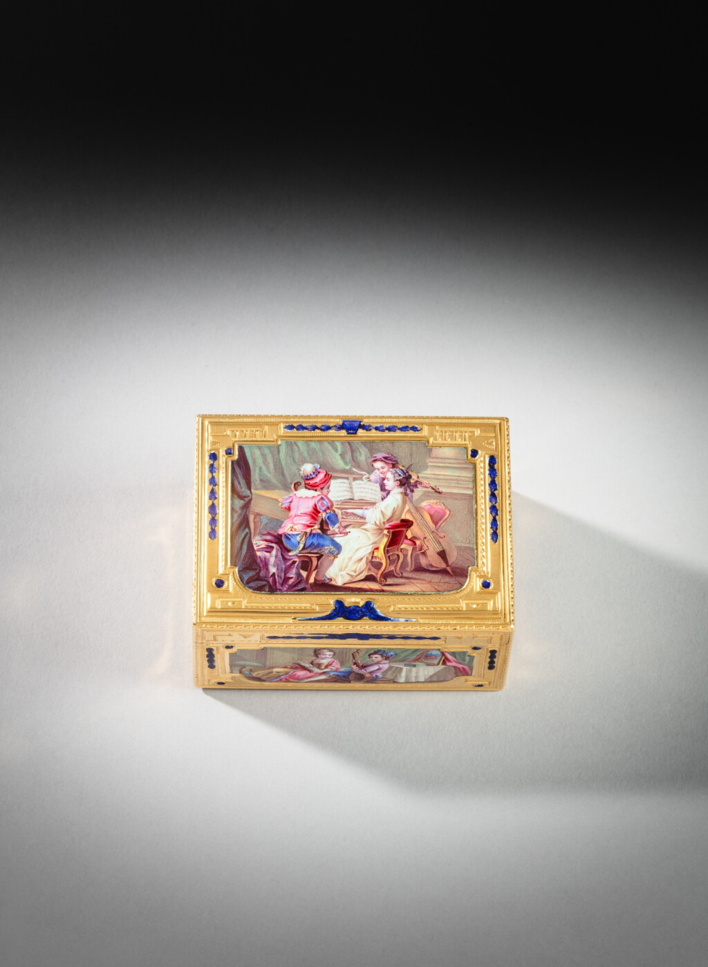 View full screen - View 1 of Lot 62. A gold and enamel snuff box, Mathieu Coiny, Paris, 1761 /1762.