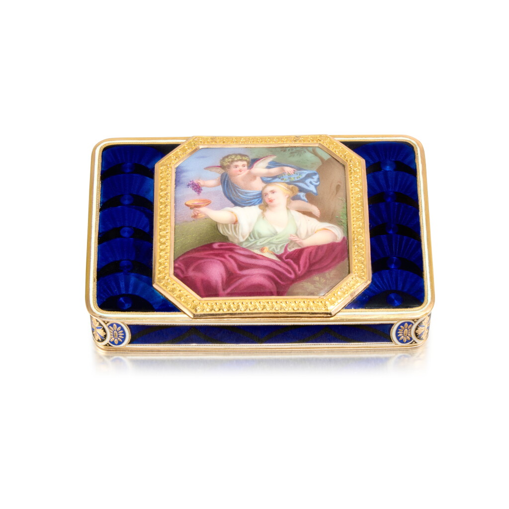 View full screen - View 1 of Lot 364. A Gold and Enamel Snuff Box, Jean George Rémond & Co., Geneva, 1804-1807.