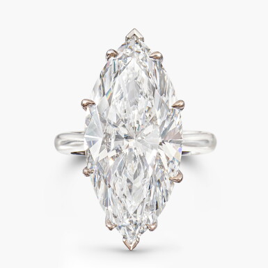 View full screen - View 1 of Lot 1764. Diamond Ring | 10.01克拉 欖尖形 D色 内部無瑕 鑽石 戒指.