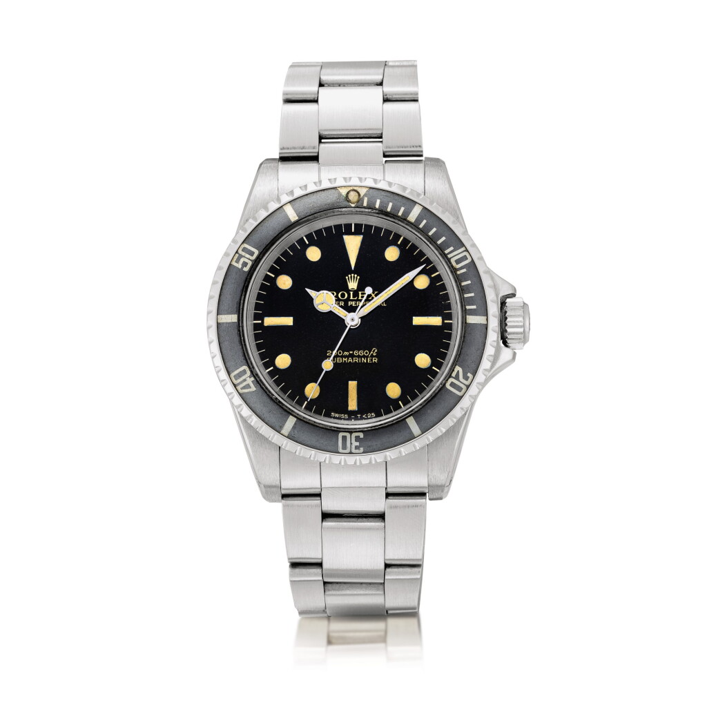 View full screen - View 1 of Lot 2126. Rolex | Submariner, Reference 5513, A stainless steel wristwatch with gilt dial and bracelet, Circa 1966 | 勞力士 | Submariner 型號5513 精鋼鏈帶腕錶,約1966年製.