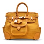 Limited Edition Sesame Swift and Canvas Cargo Birkin 25 Palladium Hardware, 2022