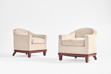 View full screen - View 1 of Lot 13. Pair of "Crapaud" Armchairs.