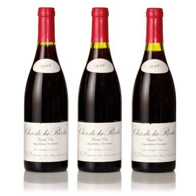 View full screen - View 1 of Lot 324. Clos de la Roche 1996 Domaine Leroy (3 BT).