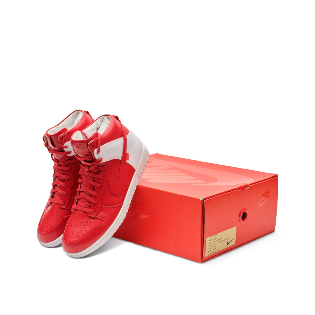 View full screen - View 1 of Lot 61. Nike Lunar Dunk High ‘Supreme’ Sample | Size 12.