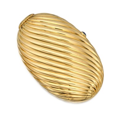 View full screen - View 1 of Lot 4. Gold and Sapphire 'Melone' Evening Bag.