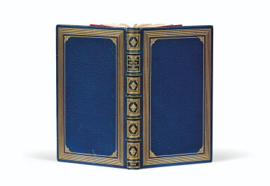 View full screen - View 1 of Lot 150. NERVAL. Petits châteaux de Bohème. 1853. Maroquin bleu avec encadrement de Maylander. Édition originale..