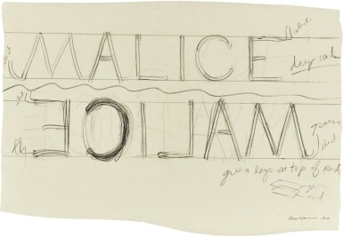 View full screen - View 1 of Lot 264. BRUCE NAUMAN | DRAWING FOR MALICE.