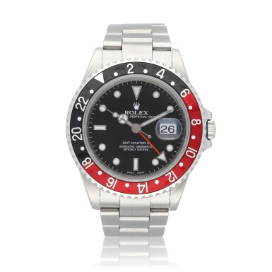 View full screen - View 1 of Lot 61. 'Coke' GMT-Master II, Ref. 16710 Stainless steel dual-time wristwatch with date and bracelet Circa 2001.