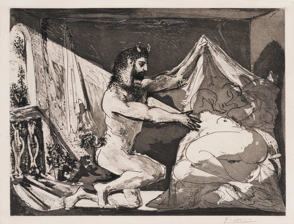 View full screen - View 1 of Lot 181. PABLO PICASSO | FAUNE DÉVOILANT UNE FEMME (B. 230; BA. 609).