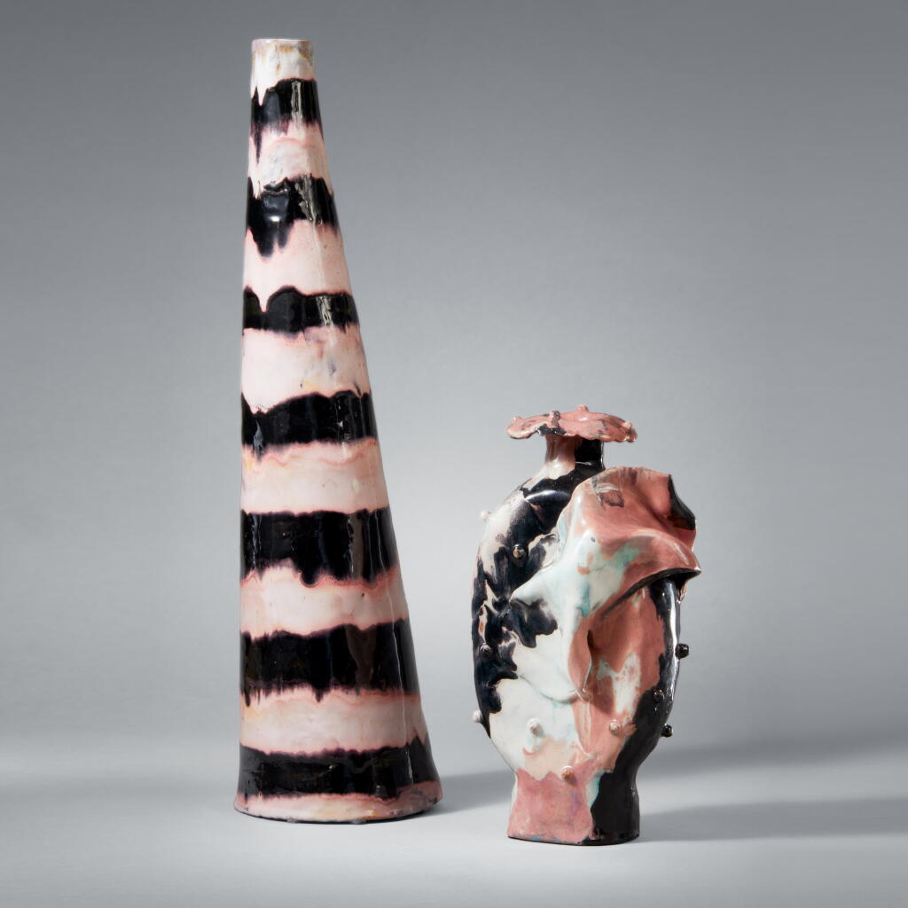View full screen - View 1 of Lot 3. Two Unique Vases.