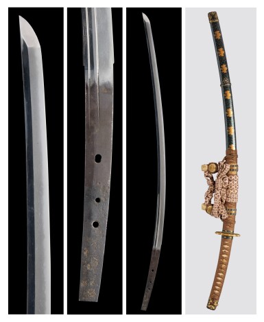 View full screen - View 1 of Lot 702. A tachi | Signed Bizen Osafune ju Kage… (Kage… a resident of Osafune in Bizen Province) | Kamakura period, dated Shochu ninen kinoto ushi sangatsu (3rd month of the Wood Ox year 1325).