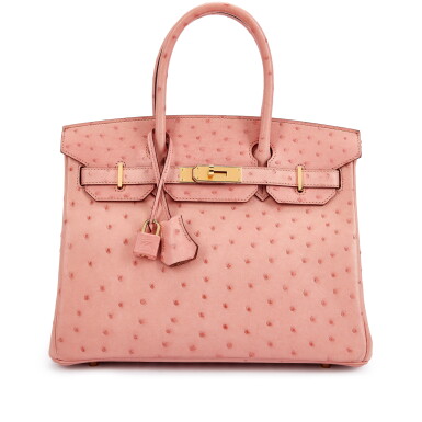 View full screen - View 1 of Lot 6083. Terre Cuite Ostrich Birkin 30 Gold Hardware, 2021.